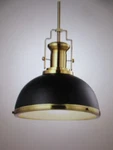 Jonathan Y Homer 13 In. Black Brass Gold Adjustable Iron Glass Vintage Pandant. Fixed Price $79.95.