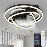 Oaks Aura Becca 24 In. Diy Led Black Smart App Flush Mount Fan W/light, Remote. Fixed Price $100.79.