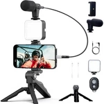 Phone Vlogging Kit & Tripod With Led Video Light. Great For Streaming Youtube. Fixed Price $29.99.