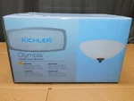 New Kichler Olympia Glass Bowl And Light Fixture Kit 380000AP In Antique Pewter. Fixed Price $79.95.