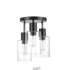 Globe Electric Sedona 14 In. 3-LIGHT Matte Black With Faux Wood Flush Mount. Fixed Price $79.99.