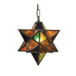 Meyda Lighting 12'W Moravian Star Pendant, Green Amber Red Vac(dk) - 72849. Fixed Price $395.90.