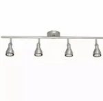 Hampton Bay 34-7/8 4-LIGHT Brushed Nickel Fixed Track Lighting Kit, Free Ship!. Fixed Price $44.50.