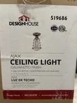 Design House Ajax 1 Light Dimmable Semi-flush Ceiling Galvanized. Fixed Price $40.23.