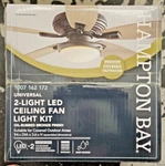 Hampton Bay 2-LIGHT Oil Rubbed Bronze Ceiling Fan Moon Led Kit. Fixed Price $49.78.