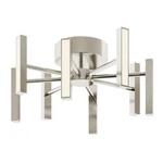 Afx Lighting Indra 7 Lt 16" Led Semi-flush Mount, Nickel/white IDRC16LAJUDSN. Fixed Price $250.00.