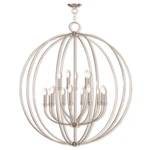 Livex Milania 15 Light Foyer Chandelier, Brushed Nickel 46690-91. Fixed Price $1699.96.