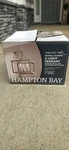 Hampton Bay Boswell Quarter 3-LIGHT Brushed Nickel And Weathered Wood Pendant. Fixed Price $100.00.