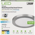 Feit Electric Edge-lit 13 In. Nickel Round Disc 4-WAY Led Flush Mount Light. Fixed Price $55.67.