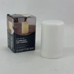 Hampton Bay Flameless Led Candle White 3"W X 3"L 4.5"H 1006425682. Fixed Price $13.59.