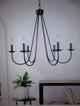 Uolfin Industrial Black Dining Room Chandelier 28 In. 6-LIGHT Modern. Fixed Price $85.45.