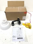 Golden Lighting Carver 1-LIGHT Vanity Matte Black With Milk Glass. Fixed Price $59.30.
