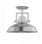 Hampton Bay Wilhelm 12 In. Brushed Steel Semi-flush Mount Ceiling Light. Fixed Price $11.02.