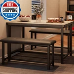 Idealhouse Dining Table Set For 4 Kitchen Upholstered Bench 3 Piece. Fixed Price $301.89.