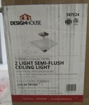 Design House 587824 Torino Light 13 In. Wide Semi Flush Ceiling Fixture. Fixed Price $49.88.