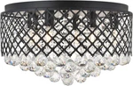 Elegant Lighting LD5010F18 Tully 6 18"W Flush Mount Drum - Black. Fixed Price $130.90.