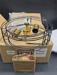 Semi Flush Mount Ceiling Light, Hwh Hallway Fixture Black And Gold New. Fixed Price $40.72.