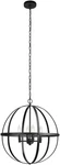 Globe Electric Juliette 4-LIGHT Chandelier, Modern Dark Bronze Orb Pendant. Fixed Price $262.86.