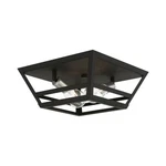 Livex Schofield 2 Light Flush Mount, Black/brushed Nickel/black Metal 49560-04. Fixed Price $131.96.