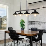 Modern Lights Black Linear Pendant Light, Farmhouse 44IN Kitchen Island. Fixed Price $79.11.