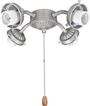 22003-11, Four-light Ceiling Fan Fitter Kit With Pull Chain, Brushed Nicke. Fixed Price $58.99.