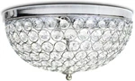 FM1000-CHR Elipse Crystal 13 Inch Modern Metal 2 Light Bowl Shaped Ceiling Flush. Fixed Price $118.99.