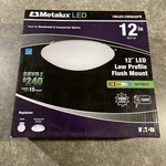 Metalux Led Flush Mount Ceiling Light Fixture 12 White Round Low Profile. Fixed Price $25.00.