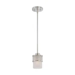 Nuvo 60-4688 Fusion 1 Light 5" Wide Mini Pendant Brushed Nickel Finish. Fixed Price $84.99.