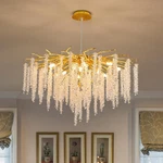 Luxury Crystal Raindrop Chandelier - Gold Pendant Light For Home Decor. Fixed Price $481.99.