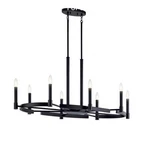 Kichler Tolani Chandelier 8-LIGHT Oval Black 43" Soft Contemporary 52429BK. Fixed Price $449.99.