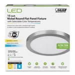 Feit Electric 15 In. W Nickel Led Flat Panel Light Fixture. Fixed Price $58.06.