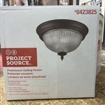 Project Source Oil-rubbed Flush Mount Ceiling Fixture New #0423825. Fixed Price $35.55.
