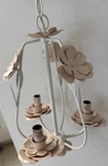 Simply Shabby Chic Metal Chandelier Floral Tole Pink White Flower Target 2008. Fixed Price $100.00.