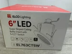 Elco EL763CT5W The Slant System 6" Integrated Led Baffle Recessed Trim, White. Fixed Price $49.99.