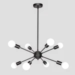 Lasenchoo Sputnik Chandeliers, 8 Lights, LIGHTS-BLACK-E26-HARDWIRED. Fixed Price $74.99.