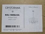 Crystorama Lighting Group ROL-18806 Rollins 24"W Crystal Gold. Fixed Price $250.00.