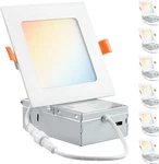Parmida (6 Pack) 4 Inch Square 5CCT Ultra Thin Led Recessed Lighting With Juncti. Fixed Price $65.87.