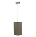 Aspen Creative 71028 One-light Pendant W/ Hardback Drum Spider Shade Brown. Fixed Price $60.00.