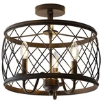 Jonathan Lighting JYL9037 Eleanor 15"W Led Semi-flush Bronze. Fixed Price $136.77.