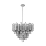 Crystorama Addis Light Chandelier, Chrome/tronchi Glass Smoke ADD-312-CH-SM. Fixed Price $2198.00.
