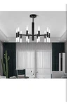 Bokt Modern Matte Black Sputnik Chandelier Mid Century Vintage 20-LIGHTS Semi. Fixed Price $139.99.