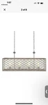 Home Decorators Wallace Manor 35 In. 4-LIGHT Gilded Pewter Linear Chandelier. Fixed Price $120.00.