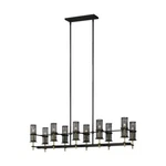 Feiss Palmyra 10-LIGHT Oil Rubbed Bronze Burnished Brass Linear Chandelier. Fixed Price $599.99.