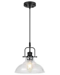 Wilon Seeded Glass Pendant Lights Kitchen Island 11'', Black -. Fixed Price $65.90.