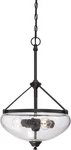 Nuvo 60-5547 Laurel 3 Light 15.5" Pendant With Clear Seeded Glass Bronze. Fixed Price $174.99.