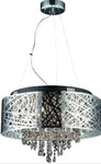 Decor Living 9 Light Helix Crystal & Polished Chrome Chandelier 23.6" Diameter. Fixed Price $64.95.