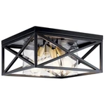 -4 Light Flush Mount-with Lodge/country/rustic INSPIRATIONS-8 Inches Tall By 16. Fixed Price $226.95.