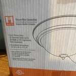 Commercial Electric Twin Pack Flushmount Brushed Nickel Frosted Glass 12.75". Fixed Price $36.00.