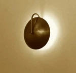 1950 Mid-century Brilliance: The Elegance Of Brass Dish Wall Lamp Ceiling Light. Fixed Price $210.00.