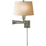 Chart House E.f. Chapman Chunky Swing Arm Antique Nickel With Linen Shade By. Fixed Price $399.00.